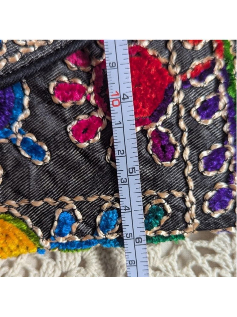 Boho Rajasthani Embroidered Clutch / Sling Bag - Picture 8 of 9